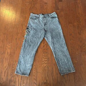 Ed-hardy Men's Grey and Blue Jeans